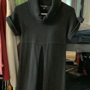Banana Republic Black Merino wool Cowl Neck Sweater‎ dress, XS